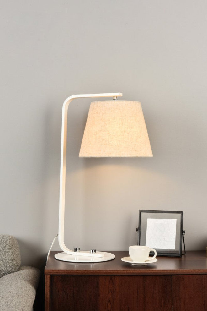 Titus 1-Light White Table Lamp