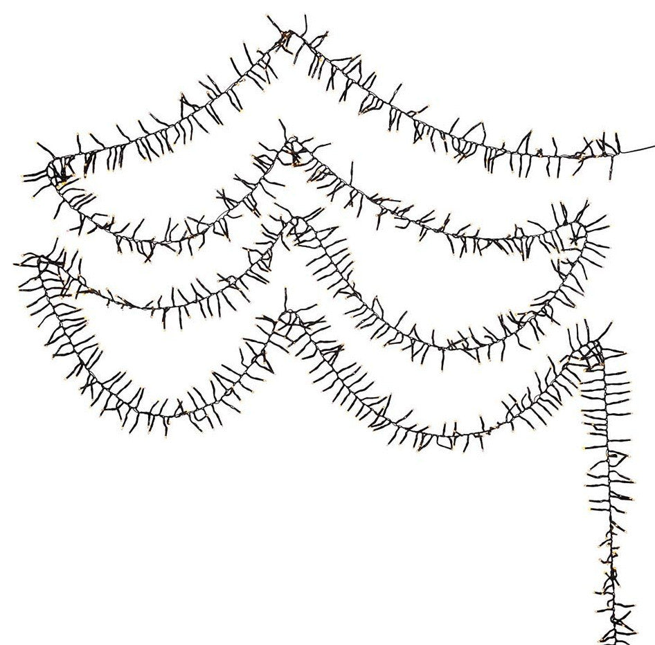 Kurt Adler 3000-Light 98' Cluster Garland with Classic White LED Lights