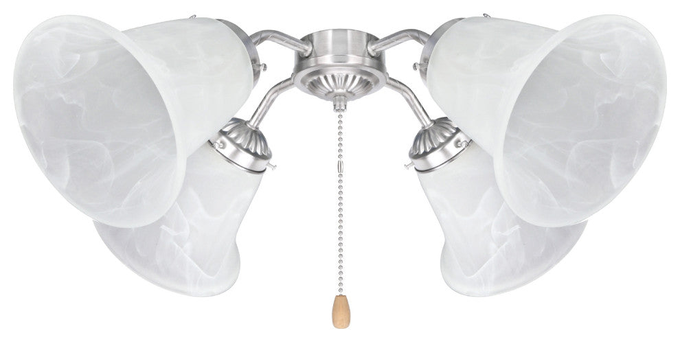 Aspen Creative 23029-4 Replacement Bell Shaped Alabaster Glass Shade 4 Pack