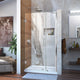 DreamLine Unidoor 36" to 37" Frameless Hinged Shower Door, Clear Glass, Chrome