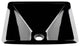 Square Colored Glass Vessel Sink, Black