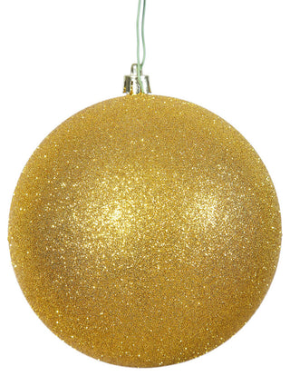 Vickerman N593008DG 12" Gold Glitter Ball Ornament