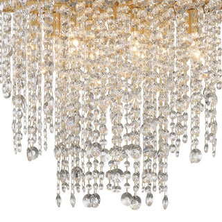 Winham 8 Light Chandelier in Antique Gold with Hand Cut Crystal