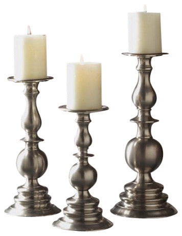 Pillar Candleholder, Bronze