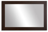 Pendleton Framed Wall Mirror, Walnut, 36" X 54"