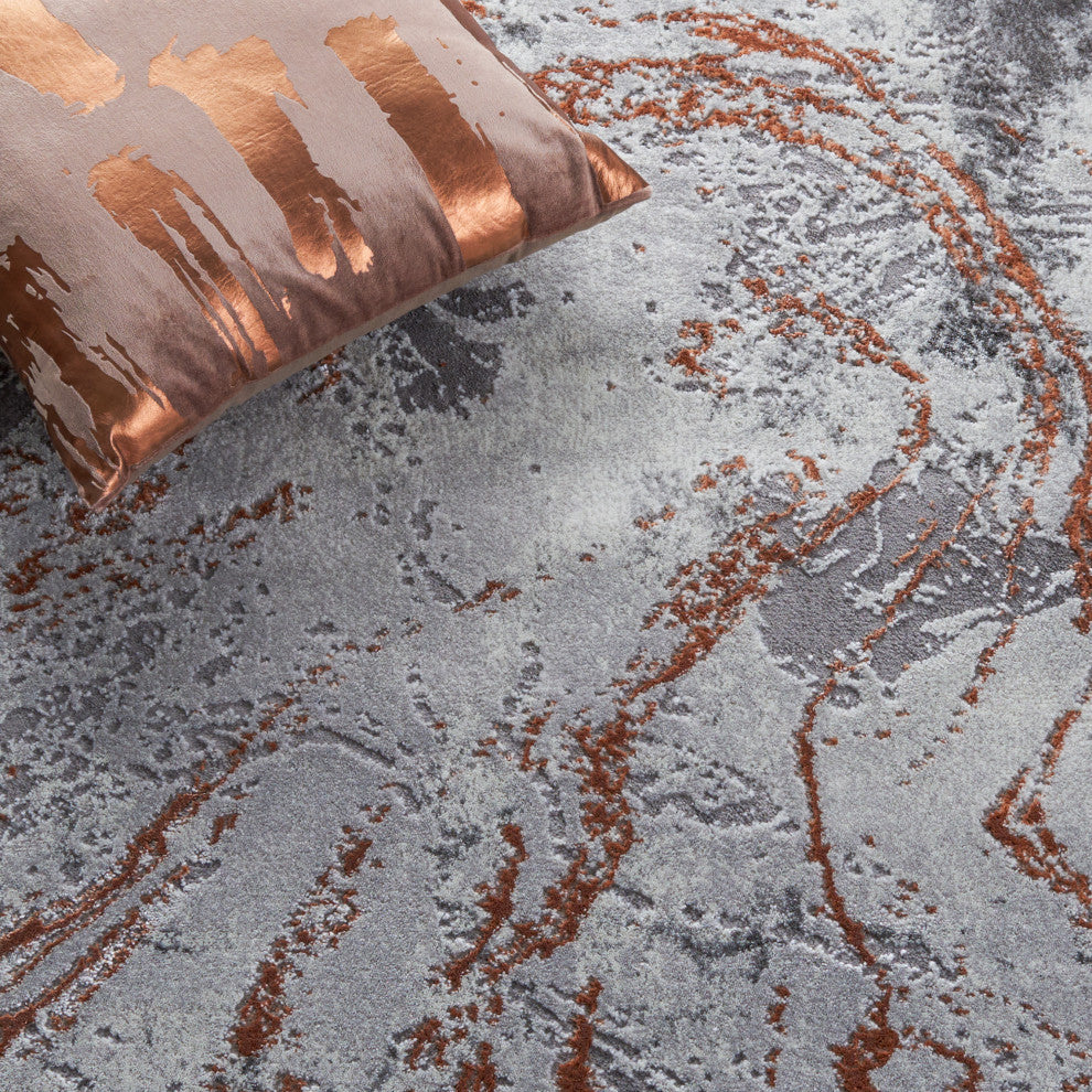 Safavieh Craft Collection CFT864K Rug, Grey/Orange, 5'3" X 7'6"