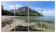 Koh Mook Coast Line, Modern Seashore Canvas Wall Art, 48"x28", 4 Panels