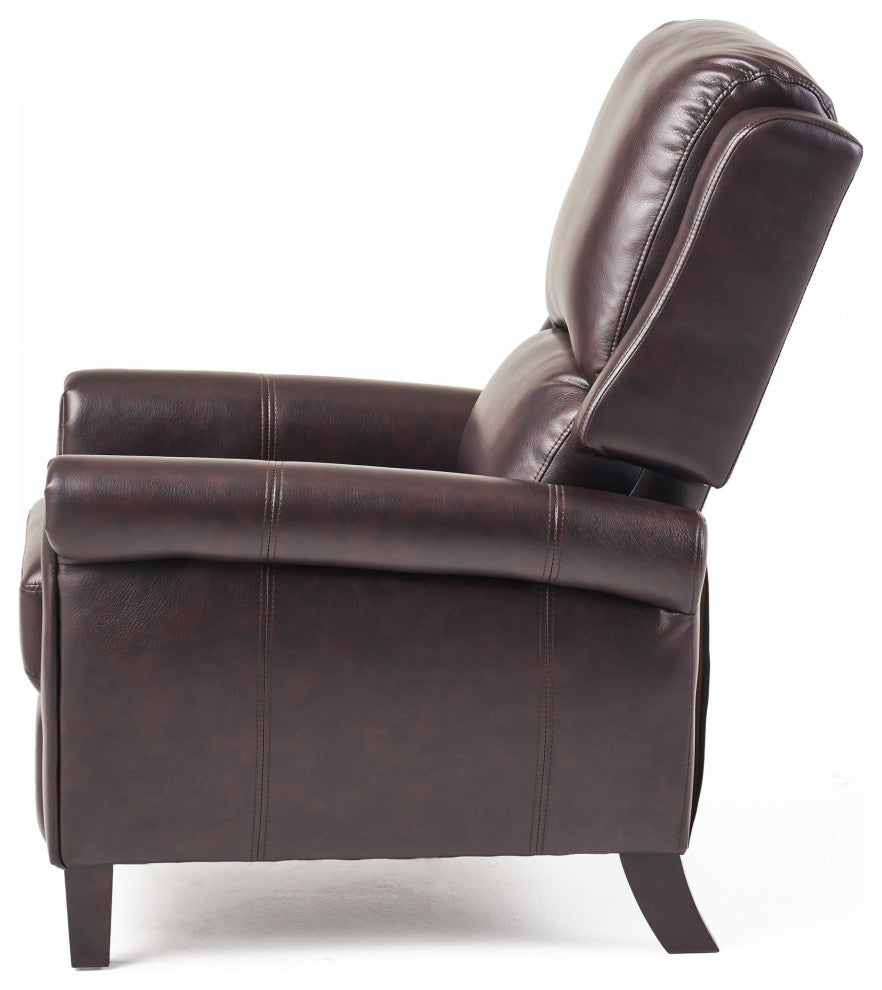 GDF Studio Memphis PU Leather Recliner, Burgundy