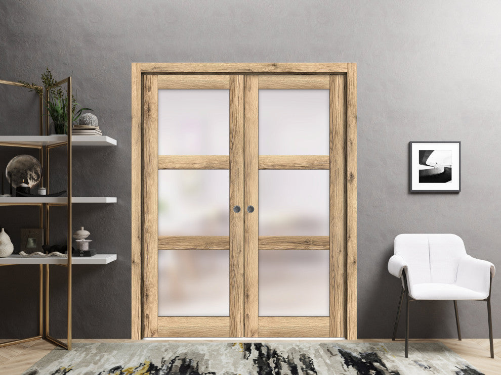 Slab Barn Door Panel 24 x 84 | Lucia 2552 Oak