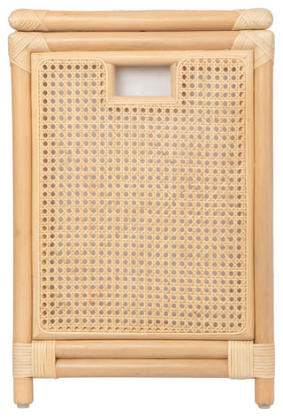 Rattan Cane Clothes Hamper Laundry Basket, Removable Liner, Lid, 2-3 Loads