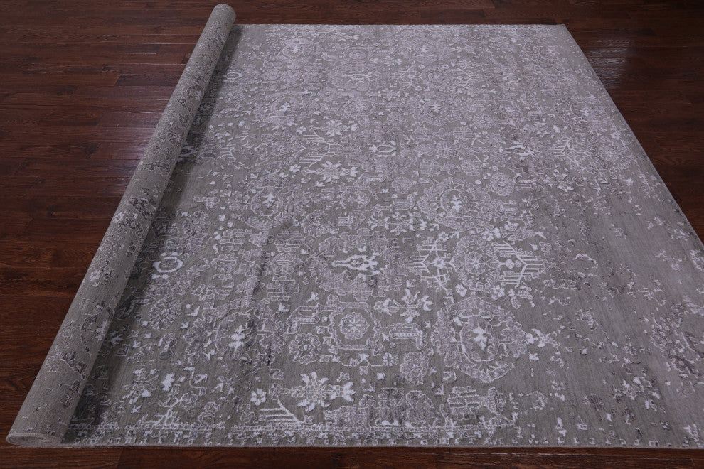 Wool & Silk Handmade Persian Rug 8' 10" X 12' 0" - Q15765