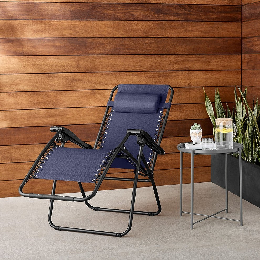 Zero Gravity Chair Adjustable Reclining Chair Pool Patio Outdoor Lounge Chairs