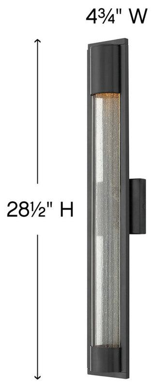 Hinkley Mist Large Wall Mount Lantern, Satin Black