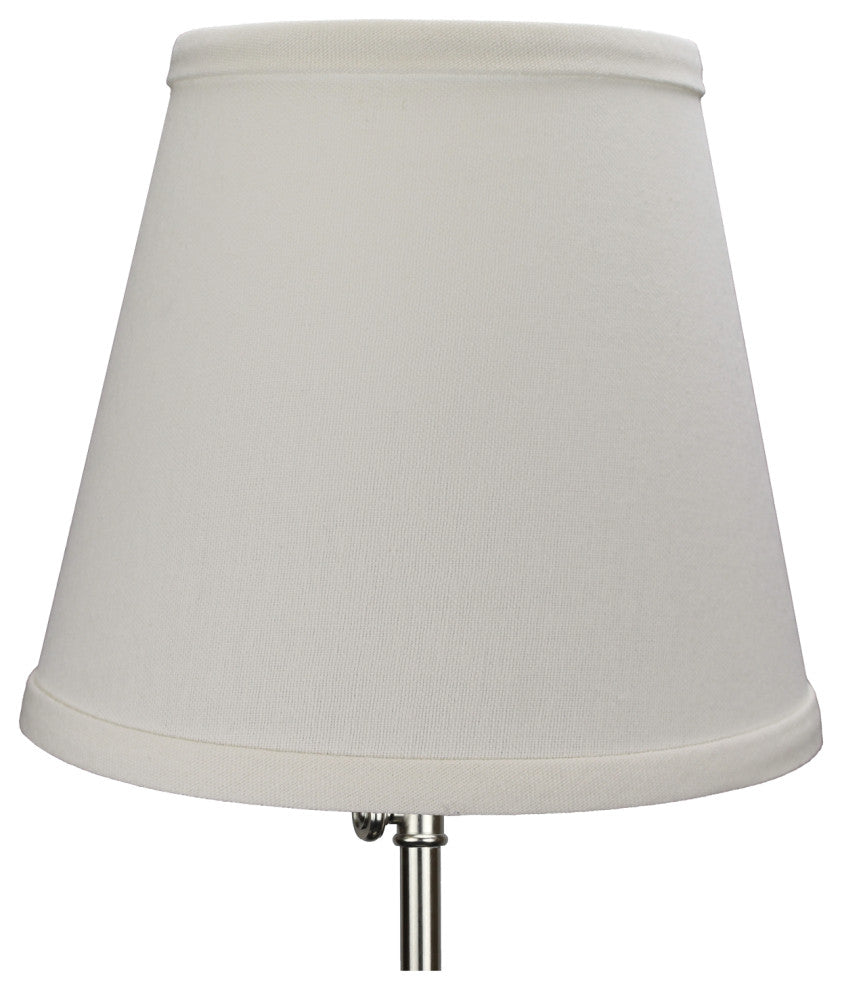 Fenchel Shades 5"x8"x7" Brass Bulb Clip Attachment Empire Lamp Shade, Linen Crea