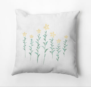 Periwinkle Outdoor Pillow, Yellow, 18"x18"