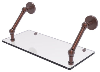 Prestige Skyline 18" Floating Glass Shelf, Antique Copper