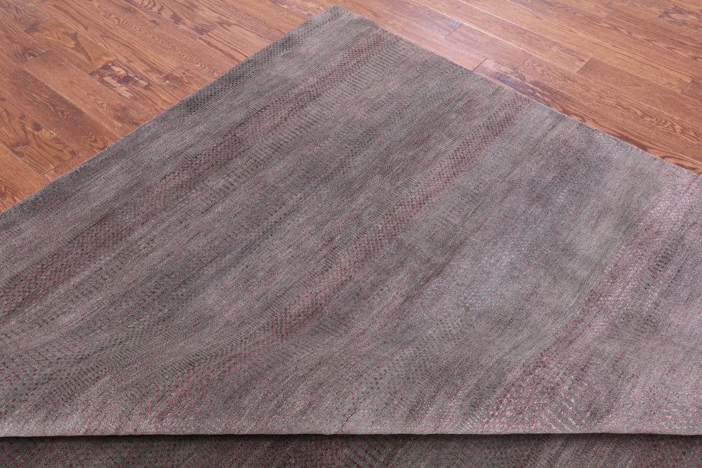 Wool and Silk Savannah Grass Hand Knotted Rug 8' 1" X 10' 0" Q11430