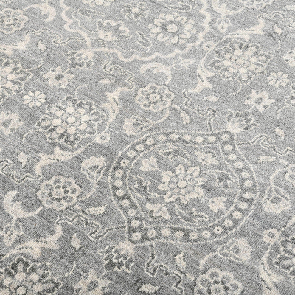 Nuit Arabe Elm Area Rug Ice Blue, 2' X 3'