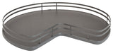 Solid Surface Kidney Lazy Susan, Corner Base With Swivel, Gray, 32Wx32Dx4.25H