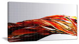 Red Faceted Crystal Texture, Oversized Abstract Canvas Art Print, 60x28