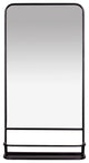 Black Rectangular Wall Mirror With Shelf