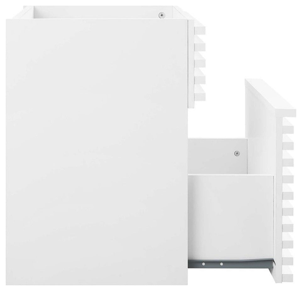 Modway Render 17" MDF Wood Wall-Mount Bathroom Vanity Cabinet in White
