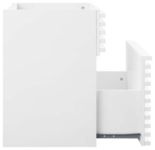 Modway Render 17" MDF Wood Wall-Mount Bathroom Vanity Cabinet in White