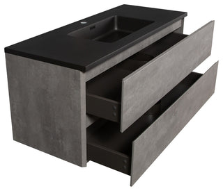 Bridgeport Wall Mounted Vanity Set With Cabinet and Integrated Basin, 48"