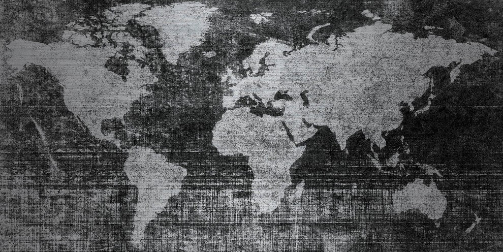 "Lost in the World 2" Painting Print on Brushed Aluminum, 36x18