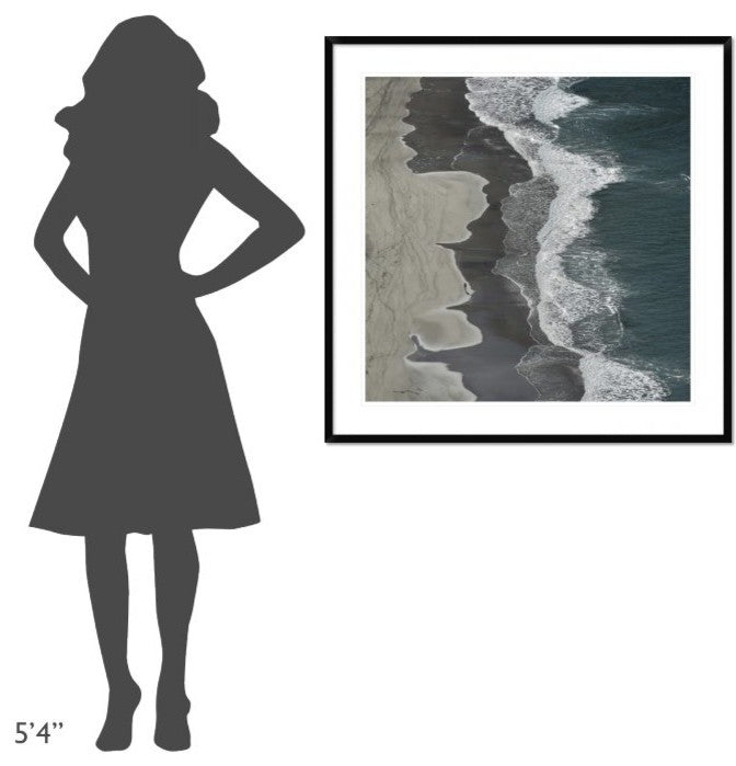 "Running Waves" Framed Digital Print by Lex Molenaar, 38"x38"