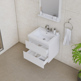 Paterno 24" Wall Mounted Bathroom Vanity With Sink, White