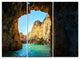 "Sea Through Rocky Cave Portugal" Metal Wall Art, 3 Panels, 36"x28"