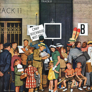 "Track 11" Painting Print on Canvas by Stevan Dohanos