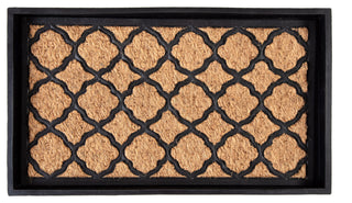 24.5"x14"x1.5" Rubber Boot Tray With Trellis Coir and Rubber Insert