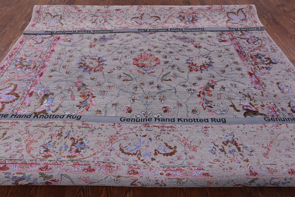 Wool and Silk Persian Handmade Rug 8' 2" X 10' 2" Q7089