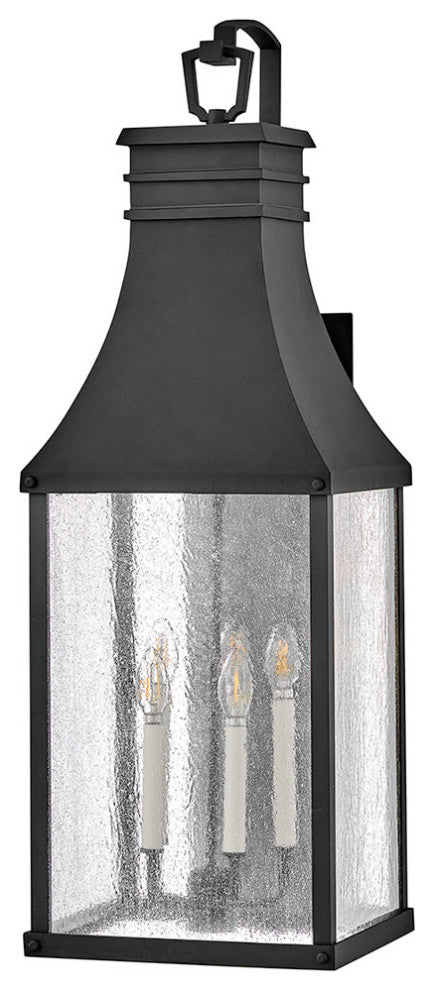Hinkley Beacon Hill Extra Large Wall Mount Lantern, Museum Black