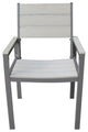Meldecco-Winston Patio Dining Chair, Gray/Gray