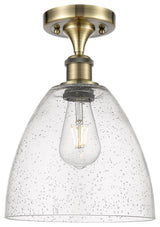 Innovations 516-1C-AB-GBD-94-LED 1 Light Semi-Flush Mount, Antique Brass