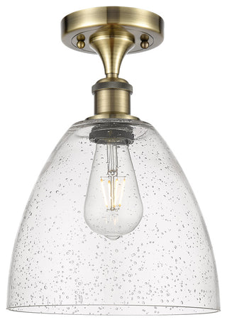 Innovations 516-1C-AB-GBD-94-LED 1 Light Semi-Flush Mount, Antique Brass