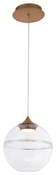 Bistro LED 3000K, Aged Brass, 14" Pendant, 1-Light