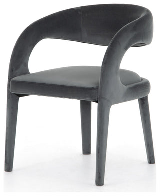 Hawkins Dining Chair, Charcoal Velvet