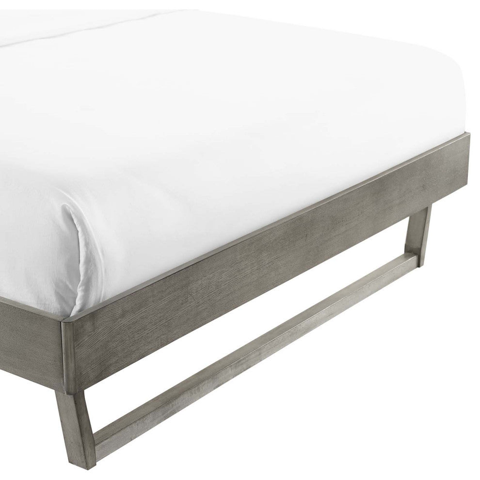 Billie Full Wood Platform Bed Frame Gray