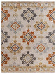 5" x 7" Cream and Orange Ornate Diamond Area Rug