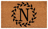 Calloway Mills Laurel Wreath Doormat, Letter N