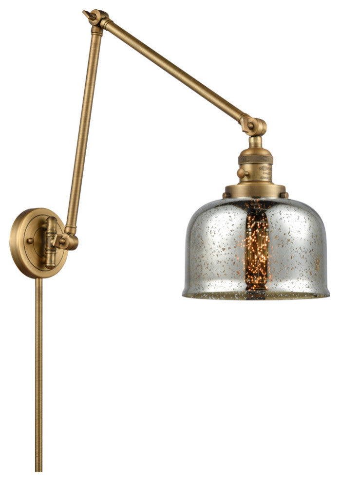 INNOVATIONS 238-BB-G78 1-Light Swing Arm Brushed Brass