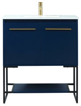 Sue 30" Single Bathroom Vanity, Blue