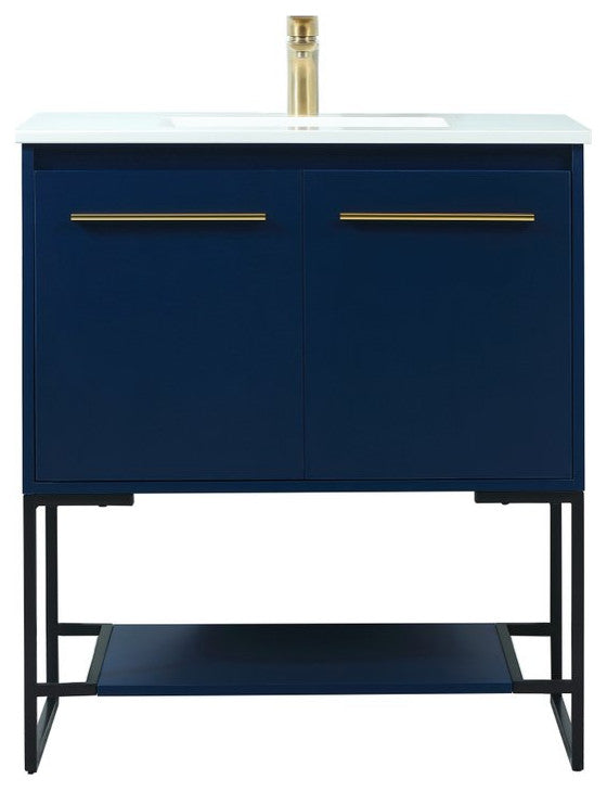 Sue 30" Single Bathroom Vanity, Blue