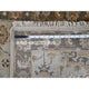 Goose Gray, Karajeh Design, Pure Wool, Hand Knotted Runner Rug, 2'7"x10'