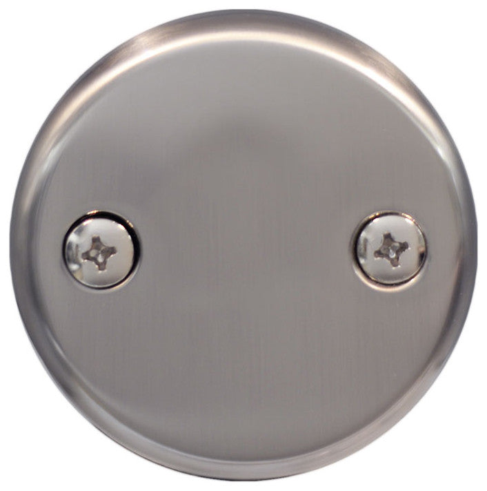Direct Connect Overflow with Tip-Toe Trim and 2-Hole Overflow Cover, Satin Nickel