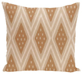Ikat Diamond Dot Geometric Print Pillow, Caramel, 16"x16"